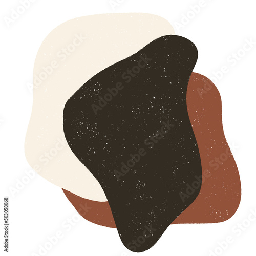 Abstract Organic Shape With Grainy Texture