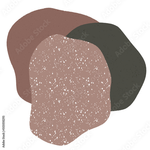 Abstract Organic Shape With Grainy Texture