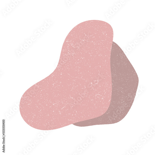 Abstract Organic Shape With Grainy Texture