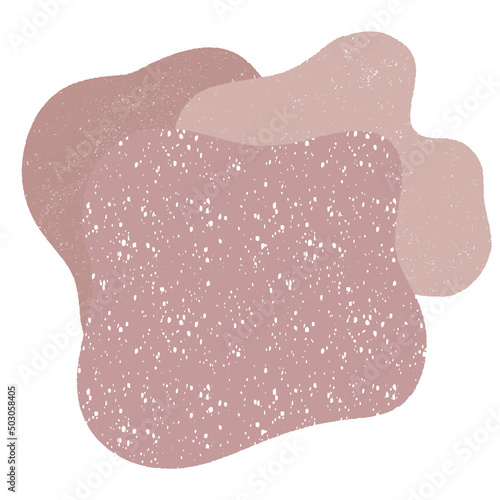 Abstract Organic Shape With Grainy Texture