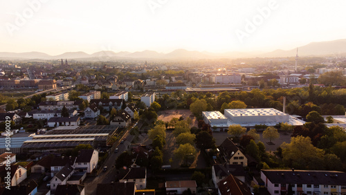 Fotografía Aerial view of Landau in der Pfalz town in Germany