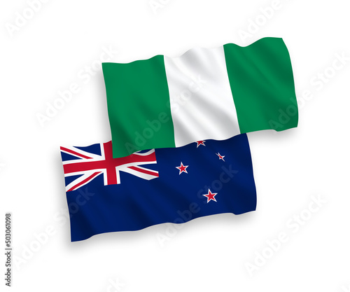 Free Download Flags of New Zealand and Nigeria on a white background - GFXLoad