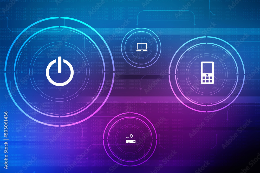 Obraz premium Digital Abstract technology background,2d illustration