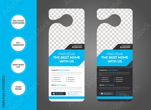 Real Estate Door Hanger Template Design