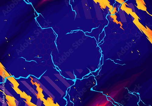 Abstract Background With Electric And Fire Elements