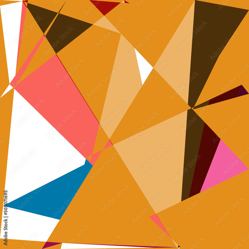 Fototapeta premium Geometric abstraction generative art background art illustration