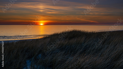 Dänemark - Hvide Sande, Strand bei Sonnenuntergang