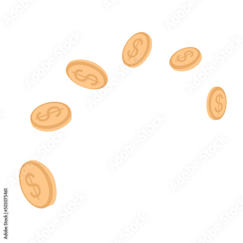mony coin flow currency gold vector