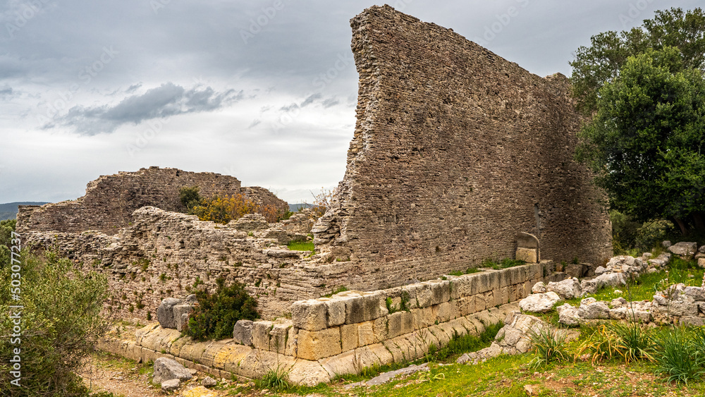 Ruins of Cosa, ancient Roman city, Tuscany, Italy