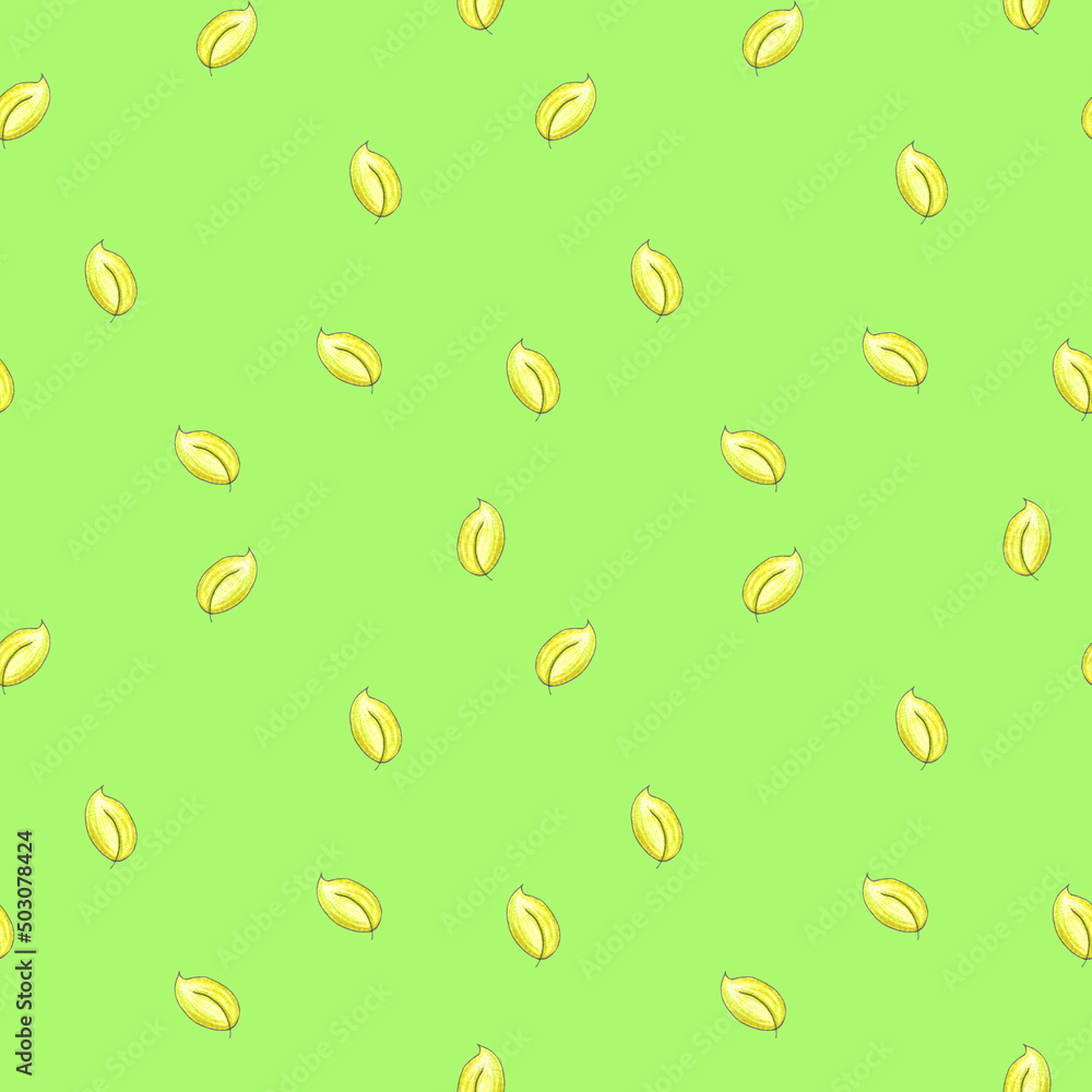 seamless pattern with leaves on a green background seamless pattern with leaves on a green background