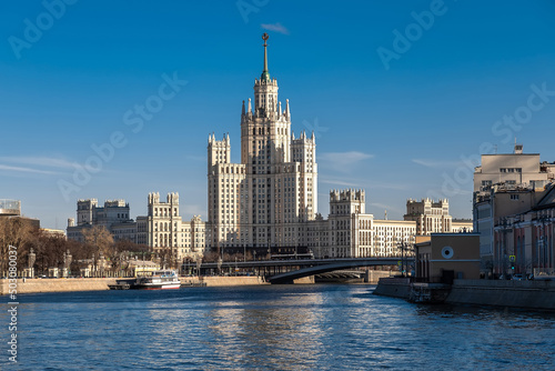 Stalin's high-rise on Kotelnicheskaya embankment embankment in the center of Moscow © savva_25