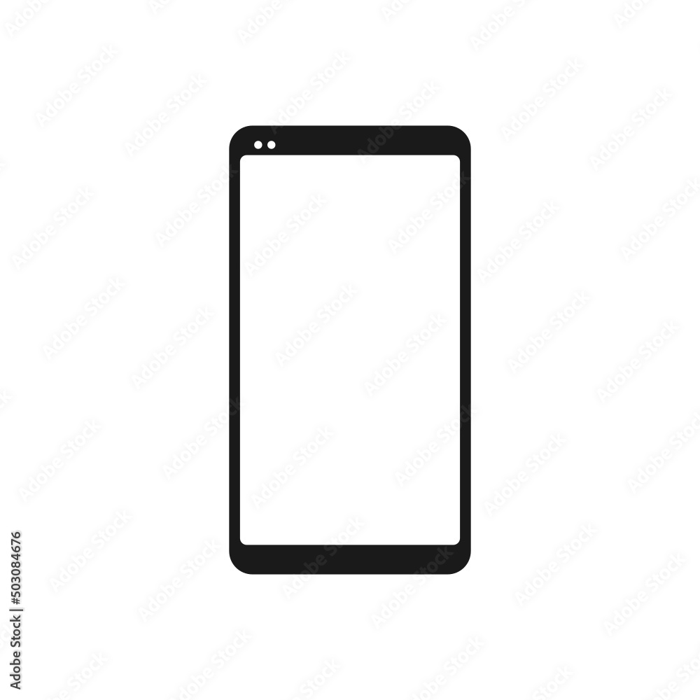 Isolated cell phone icon. UI and UX element of app and web. It use analogous color scheme, created as simple as possible to achieve minimal size but the quality of vector graphic is still maintained. Isolated cell phone icon. UI and UX element of app and web. It use analogous color scheme, created as simple as possible to achieve minimal size but the quality of vector graphic is still maintained.