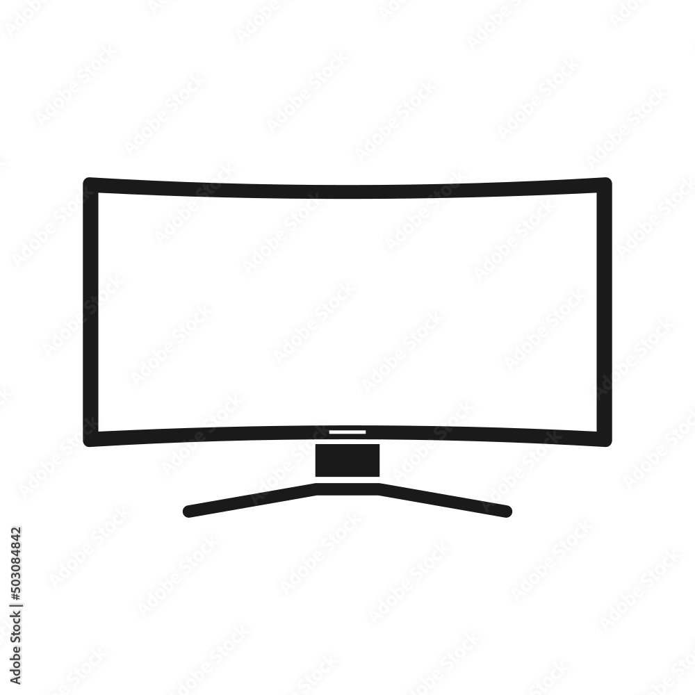 Isolated monitor icon. UI and UX element of app and web. It use analogous color scheme, created as simple as possible to achieve minimal size but the quality of vector graphic is still maintained. Isolated monitor icon. UI and UX element of app and web. It use analogous color scheme, created as simple as possible to achieve minimal size but the quality of vector graphic is still maintained.