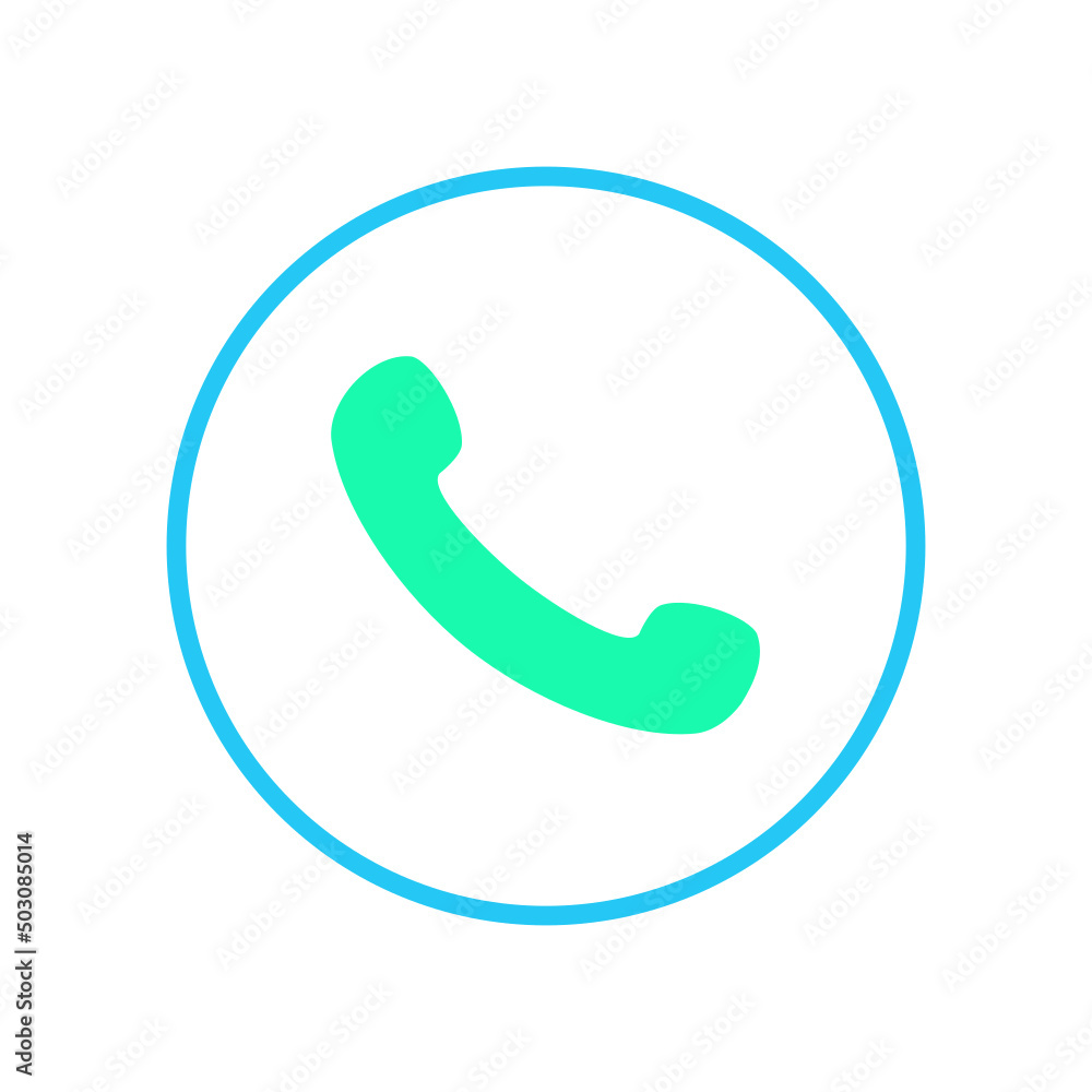 Isolated telephone icon. UI and UX element of app and web. It use analogous color scheme, created as simple as possible to achieve minimal size but the quality of vector graphic is still maintained. Isolated telephone icon. UI and UX element of app and web. It use analogous color scheme, created as simple as possible to achieve minimal size but the quality of vector graphic is still maintained.