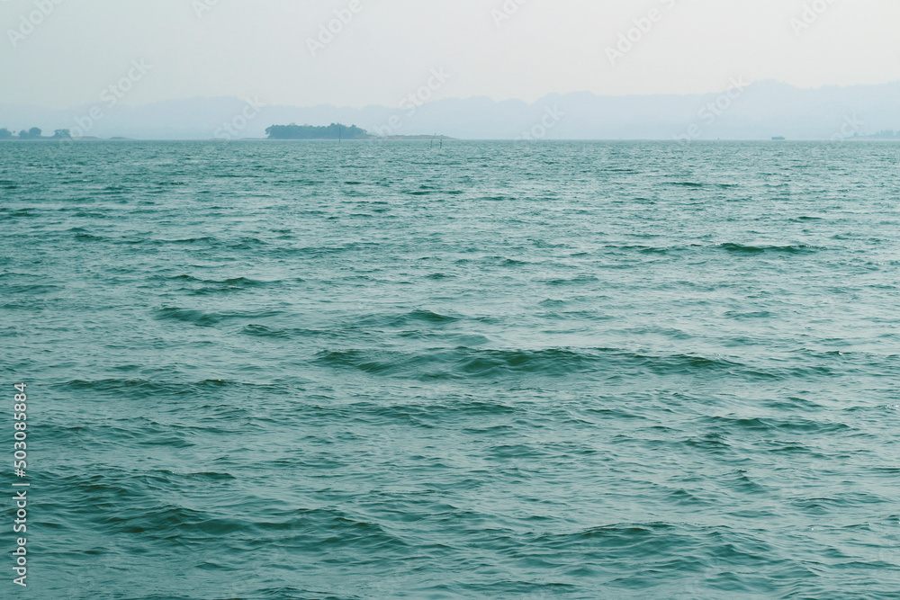 Obraz premium Blue water sea wave texture background