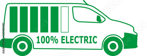 100% Electric Van Logo PSA