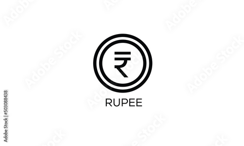 Rupee Indian Banking Currency vector logo design