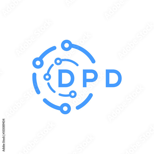 DPD technology letter logo design on white  background. DPD creative initials technology letter logo concept. DPD technology letter design.  © Faisal