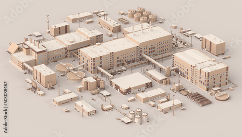 Bild auf Leinwand Factory miniature