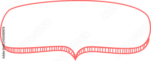 Hand drawn speech bubble outline