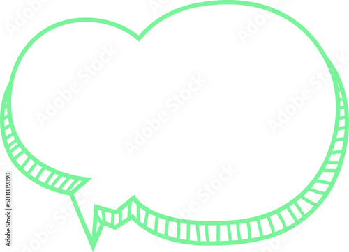 Hand drawn speech bubble outline 