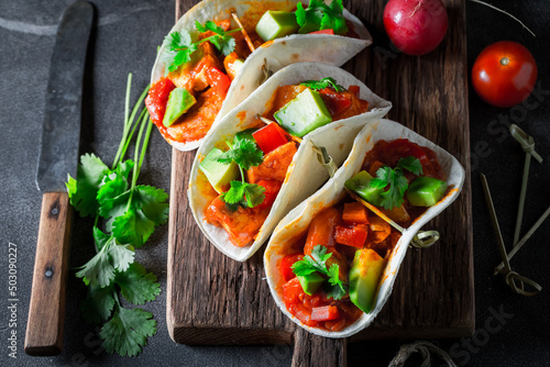 Vegetarian and healthy taco...