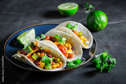 Vegetarian and healthy taco...