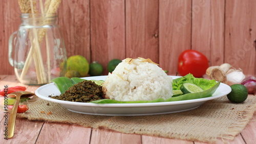 Nasi liwet is traditional food from indonesia photo
