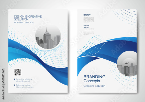 Template vector design for Brochure, AnnualReport, Magazine, Poster, Corporate Presentation, Portfolio, Flyer, infographic, layout modern with color size A4, Front and back, Easy to use.