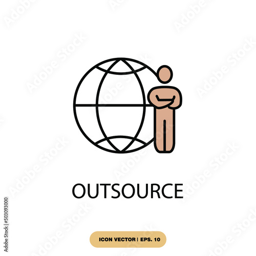 outsource icons  symbol vector elements for infographic web