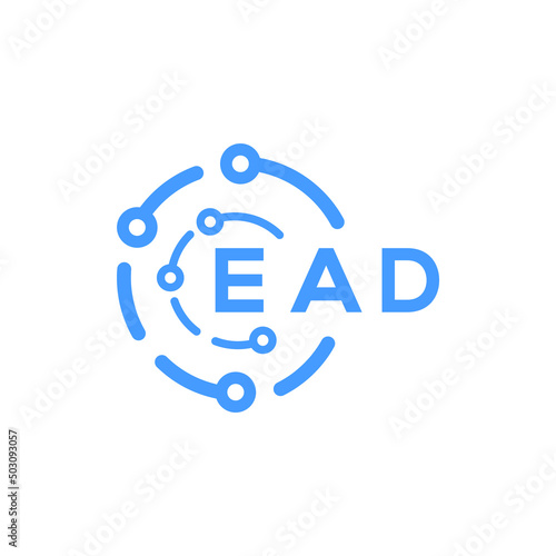 EAD technology letter logo design on white  background. EAD creative initials technology letter logo concept. EAD technology letter design.
