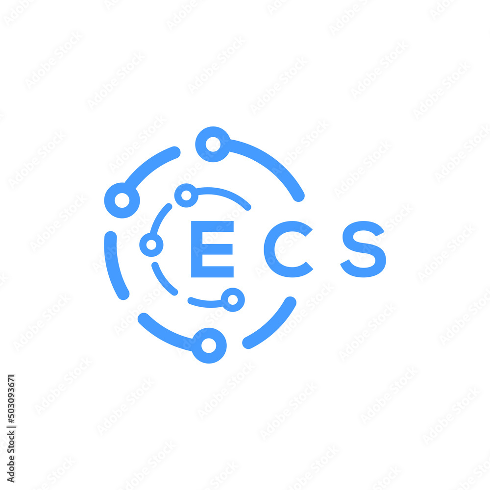 ECS technology letter logo design on white background. ECS creative initials technology letter logo concept. ECS technology letter design. ECS technology letter logo design on white background. ECS creative initials technology letter logo concept. ECS technology letter design.