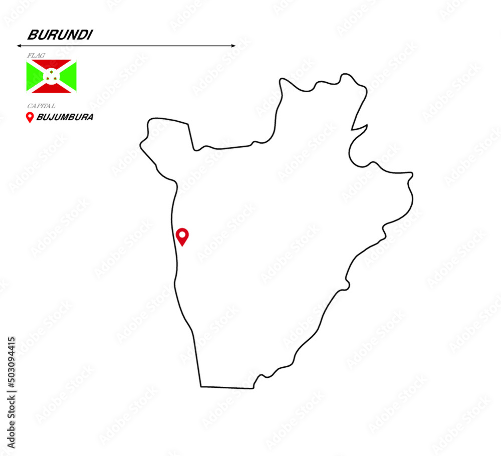 Burundi Political Map With Capital City Bujumbura Stock Vector Adobe Burundi Political Map With Capital City Bujumbura Stock Vector Adobe