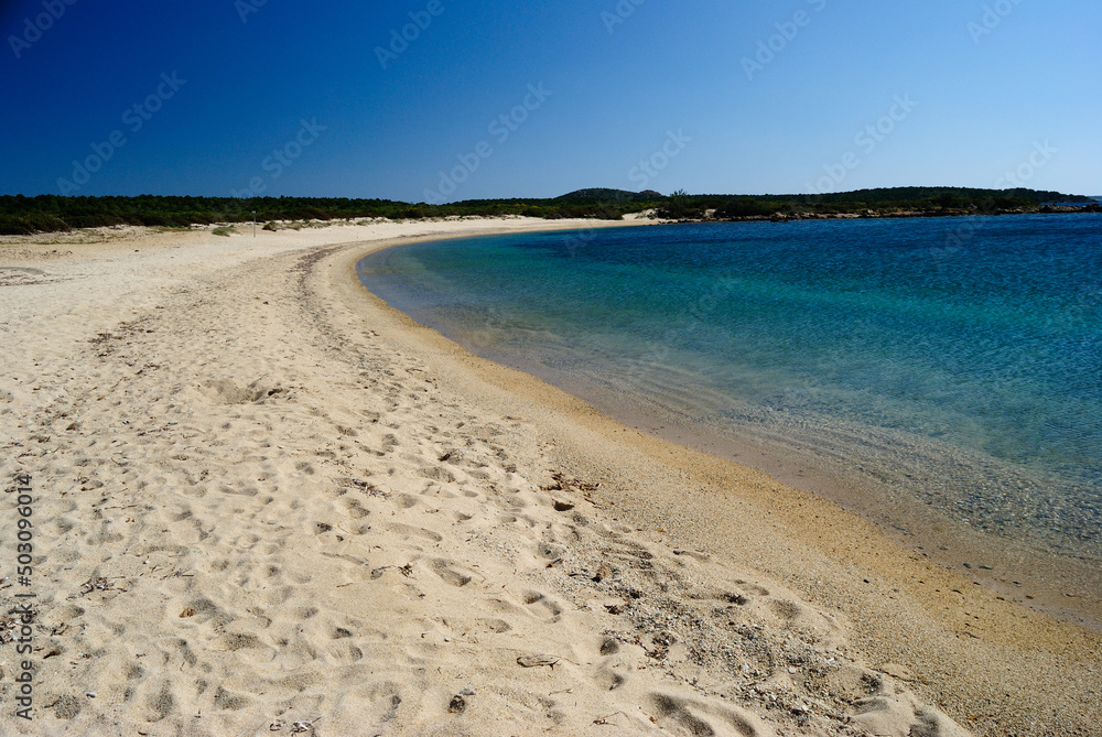 Veduta della spiaggia Razza di Junco, Costa Smeralda Veduta della spiaggia Razza di Junco, Costa Smeralda