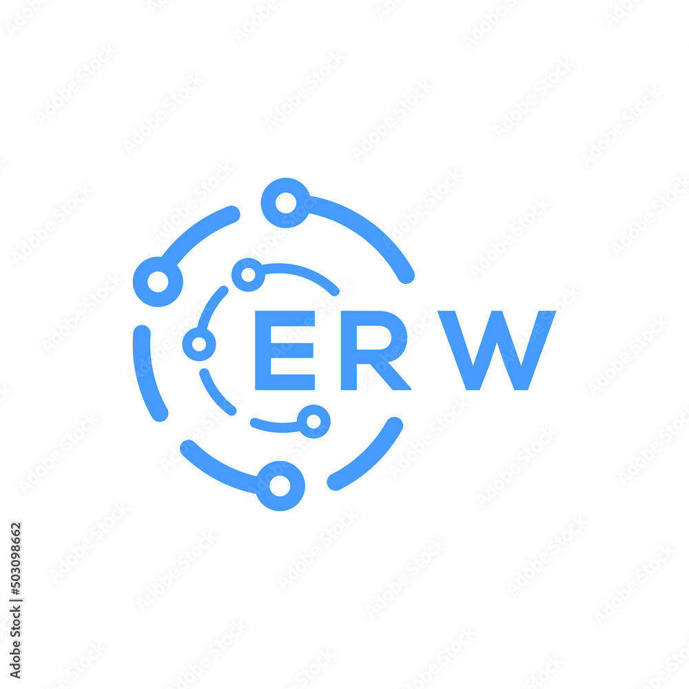 ERW technology letter logo design on white background. ERW creative initials technology letter logo concept. ERW technology letter design. ERW technology letter logo design on white background. ERW creative initials technology letter logo concept. ERW technology letter design.