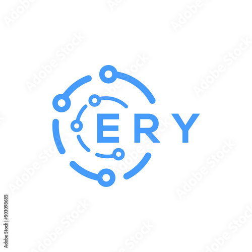 ERY technology letter logo design on white  background. ERY creative initials technology letter logo concept. ERY technology letter design. © Faisal