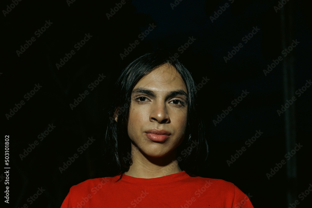 Portrait of young non-binary person
Portrait of young non-binary person