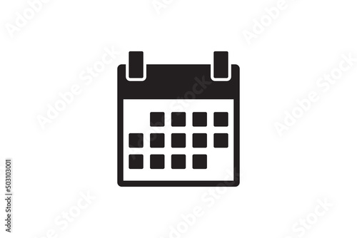 Calendar icon, business reminder symbol. Month and day plan illustration.