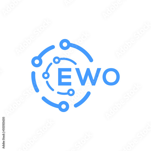 BWO technology letter logo design on white  background. BWO creative initials technology letter logo concept. BWO technology letter design. photo