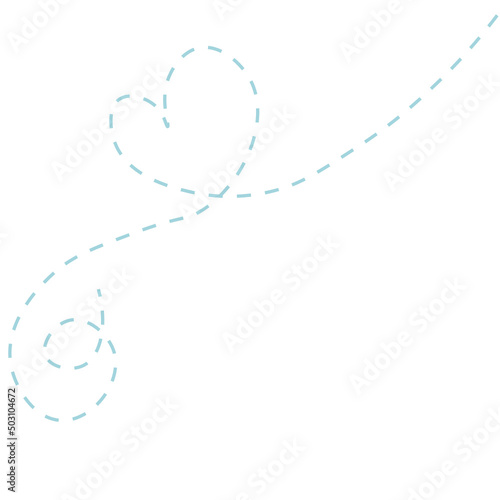 Simple bee trail line art vector