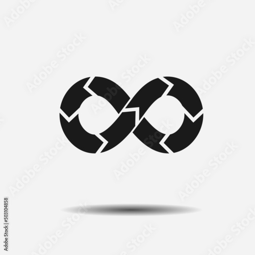 Infinity loop icon. Vector illustration