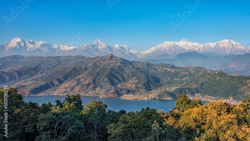 Himalayan landscape view from Pokhara