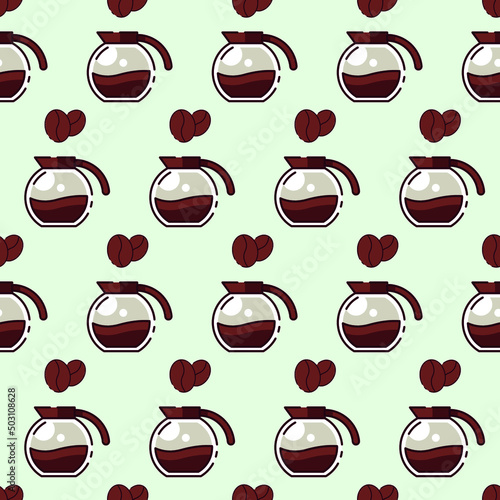 seamless pattern with coffee elements