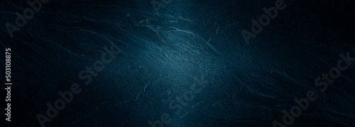 Panel kuchenny z motywem Dark blue black slate background, Stones texture and background for display products.