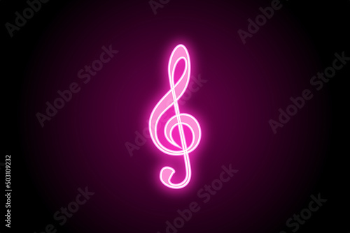 clef and notes I love music key symbol sign