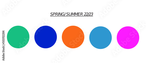 Electric Summer/Spring forecast Color palette 2022/23 for fashion/ web designing/ graphic/ illustration