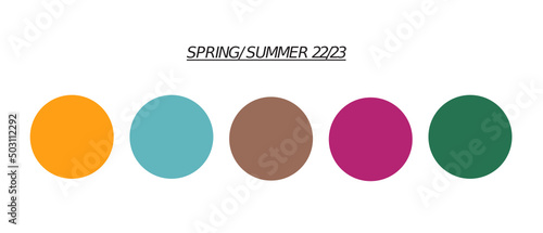 Summer/Spring forecast Color palette 2022/23 for fashion/ web designing/ graphic/ illustration