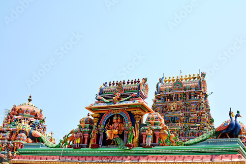 Photos Beautiful view of colorful gopura in the Hindu Kapaleeshwarar Temple, Chennai, T
