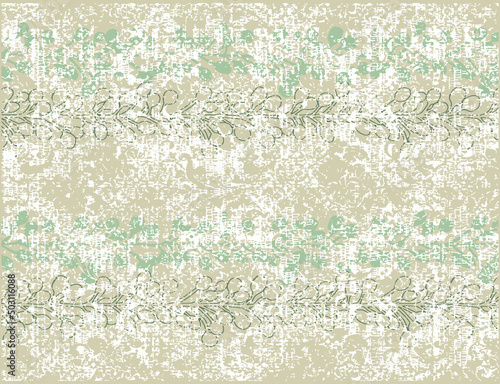 Vector Earth Modern tone colors with Carpet bathmat and Rug Boho style ethnic floral damask design pattern with distressed woven texture and effect Antique traditional  rug pattern floor covering 