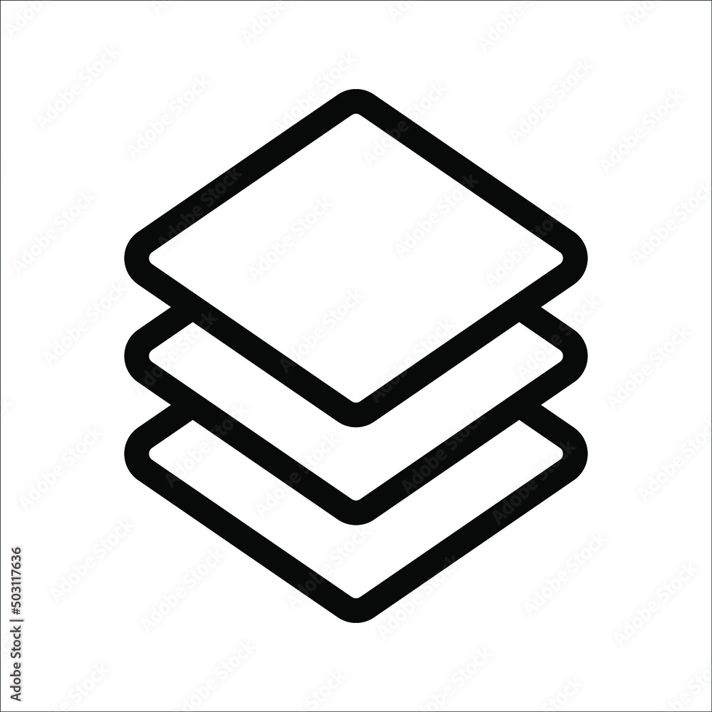 Layer icon Vector illustration, on white background, eps 10. Layer icon Vector illustration, on white background, eps 10.